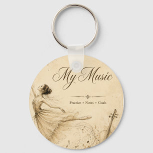 Llavero de Música de Ballet Vintage
