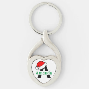 Llavero de Navidad con Monograma Personalizado - P