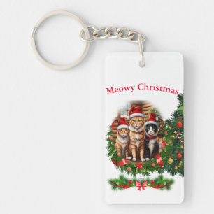 Llavero de Navidad de gatos