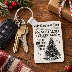 Llavero de Navidad Nostalgia, Periódico Antiguo