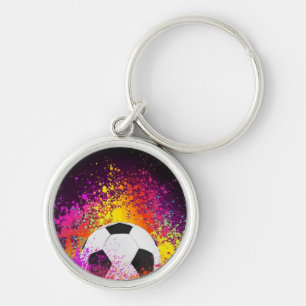 Llavero de neón del balón de fútbol