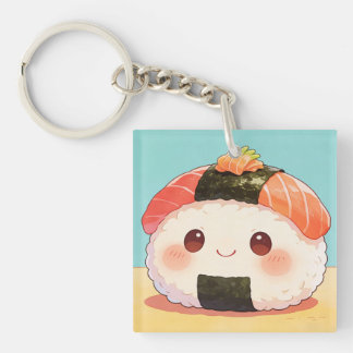 Llavero de Nigiri de Salmón Kawaii