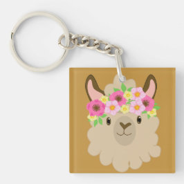 Llavero de niña llama