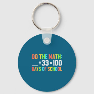 Llavero De niños 100º día de escuela maestro 100