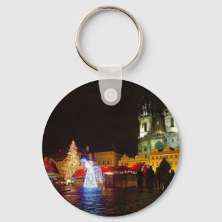 Llavero de noche de Navidad en Praga Regalo checo