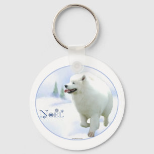 Llavero de Noel del samoyedo