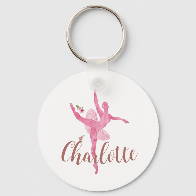 Llavero de nombre para profesor de baile de bailar (Anverso)