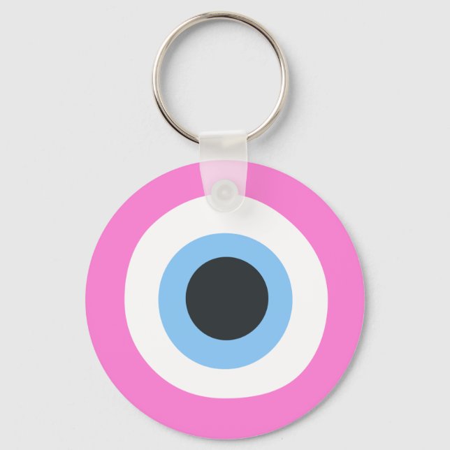 llavero de ojo maligno rosa dorado (Anverso)