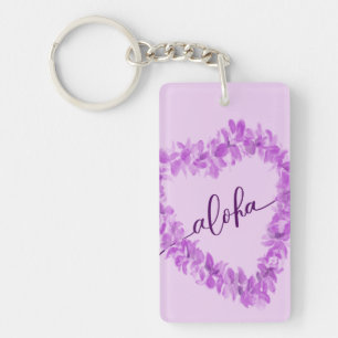 Llavero de orquídea de acuarela Aloha