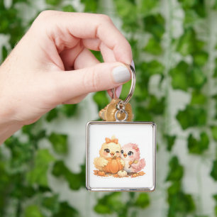 Llavero de pájaros de calabaza caprichosos de Hall
