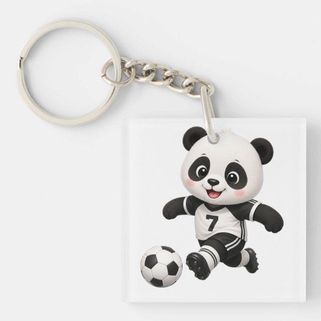 Llavero de Panda de Fútbol  (Frente)