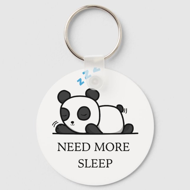 Llavero de Panda Dormido Adorable (Anverso)