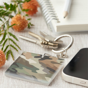 Llavero de patrón de camuflaje para uso diario res