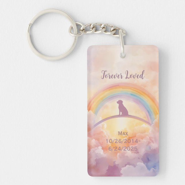 Llavero de pérdida de mascota personalizado de Lab (Frente)