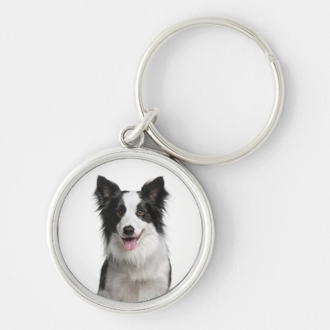 Llavero de Perro Cachorro Border Collie Amor (Frente)