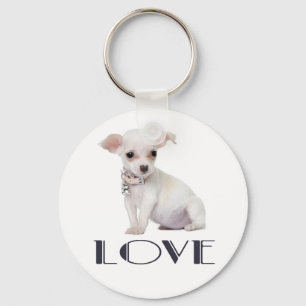 Llavero de perro cachorro Chihuahua amor