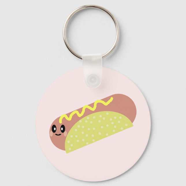 LLAVERO DE PERRO CALIENTE KAWAII (Anverso)
