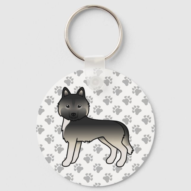 Llavero de perro de dibujos animados Agouti Siberi (Anverso)