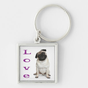 Llavero de perro pug cachorro