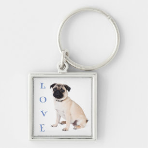 Llavero de perro pug cachorro
