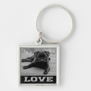 Llavero de perro pug cachorro