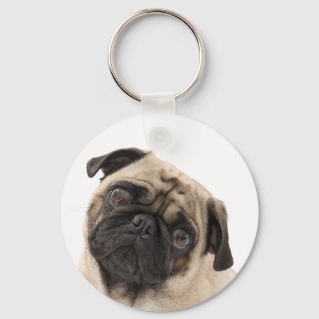 Llavero de perro pug cachorro (Anverso)
