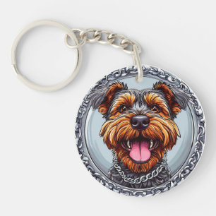 Llavero de perro terrier para regalo de amantes de