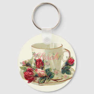 Llavero de Personnalised de la taza de té del