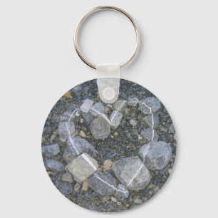 Llavero de piedra del corazón