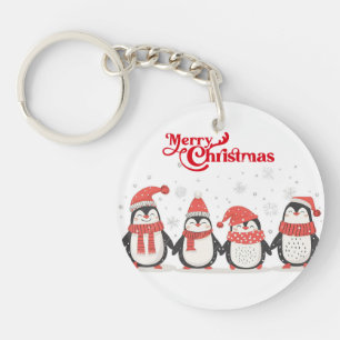 Llavero de Pingüino de Navidad 