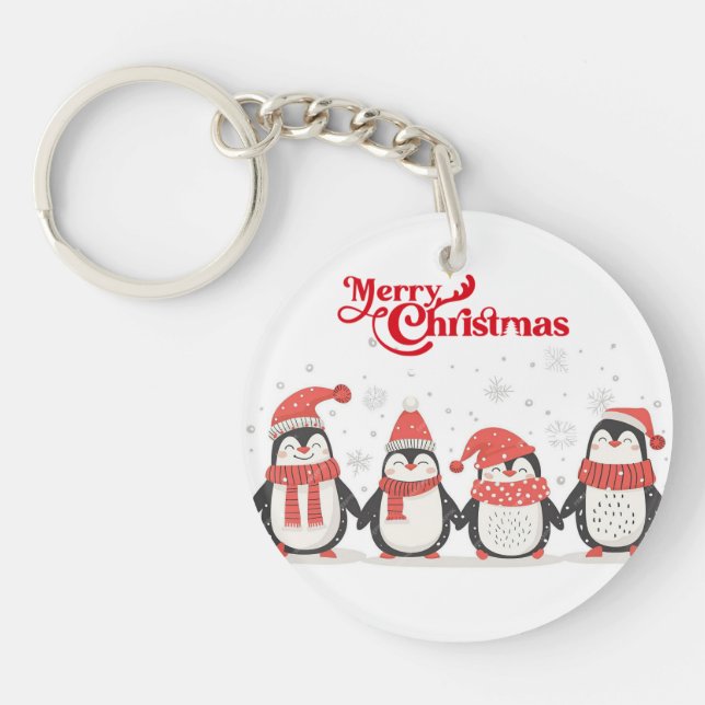 Llavero de Pingüino de Navidad  (Frente)