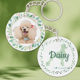Llavero de Poodle de Menta Personalizado con Foto