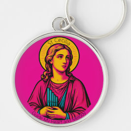 Llavero de Pop Art de Santa Cecilia