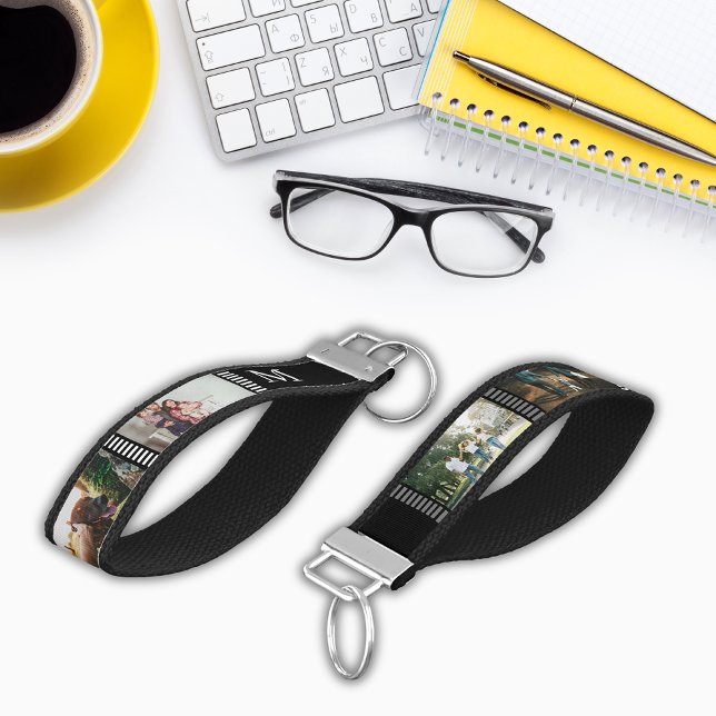 Llavero De Pulsera 4 Photo Collage Monogram Family Keepsake  (Subido por el creador)