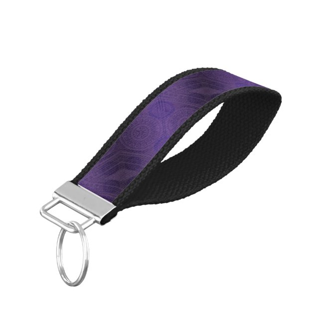 Llavero De Pulsera Aceptación | Medallones de Meditación Violeta (Angulado hacia abajo)
