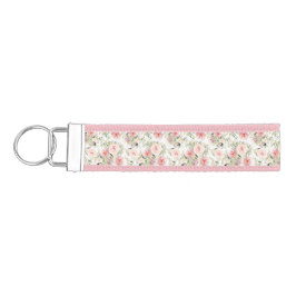 Llavero De Pulsera Acuarela moderna floral botánica
