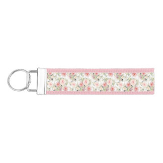 Llavero De Pulsera Acuarela moderna floral botánica