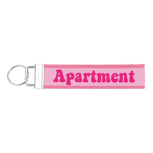 Llavero De Pulsera Apartamento rosa caliente (Llaves lado izquierdo)