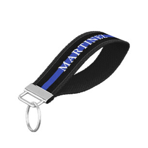 Llavero De Pulsera Apreciación del personalizado Thin Blue Line Polic