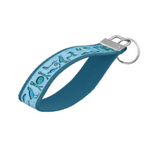 Llavero De Pulsera Azul jeroglífico egipcio antiguo
