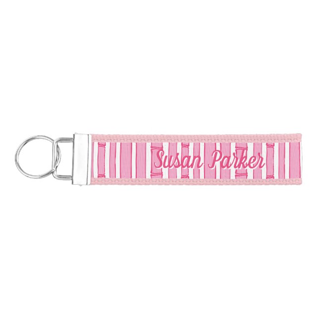 Llavero De Pulsera Bambooey Bamboo Stripe in Pink (Llaves lado izquierdo)