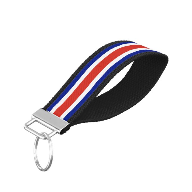 Llavero De Pulsera Bandera Civil de Costa Rica (Angulado hacia abajo)