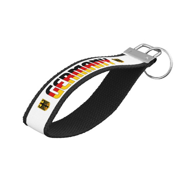 Llavero De Pulsera Bandera de Alemania Encantadora Patriótica (Angulado hacia arriba)