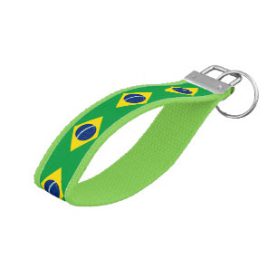 Llavero De Pulsera Bandera de Brasil Patriótica