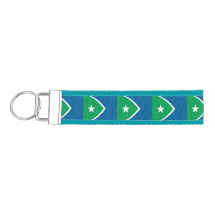 Llavero De Pulsera Bandera de Cedar Rapids, Iowa