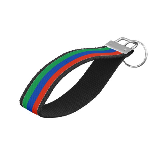 Llavero De Pulsera Bandera de Daguestán (Angulado hacia arriba)