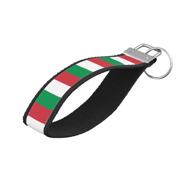 Llavero De Pulsera Bandera de Italia (Angulado hacia arriba)
