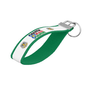 Llavero De Pulsera Bandera de Sudán del Sur cautiva a patriótico