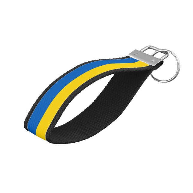 Llavero De Pulsera Bandera de Ucrania (Angulado hacia arriba)