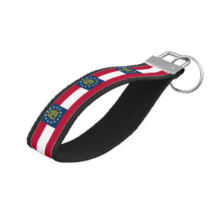 Llavero De Pulsera Bandera del Estado de Georgia
